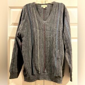 VINTAGE 90s Haband V Neck Sweater Size XL Mens Gray 1990s